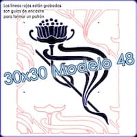 - Stencil 30x30cm Modelo 048 -